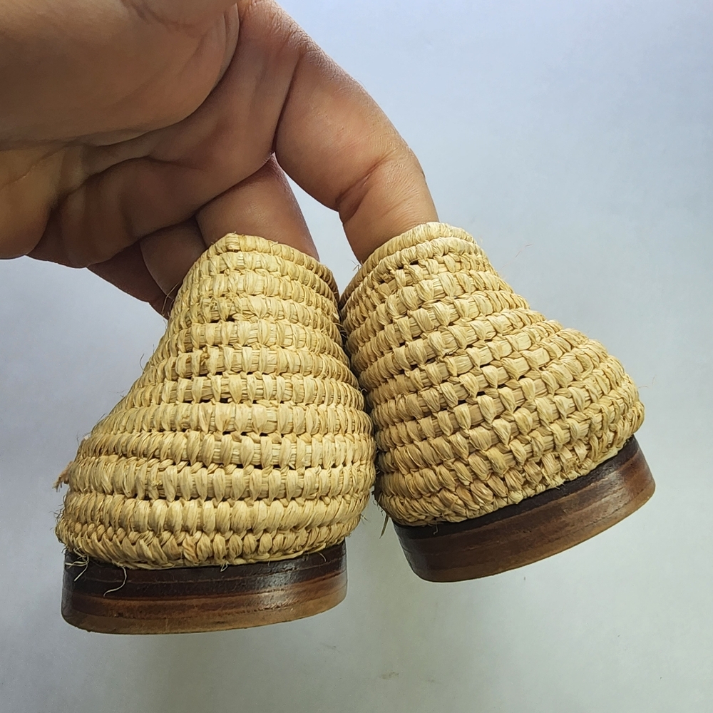Carrie Forbes Raffia  Woven Tan ‎ Shoes 9.5 - Picture 7 of 7